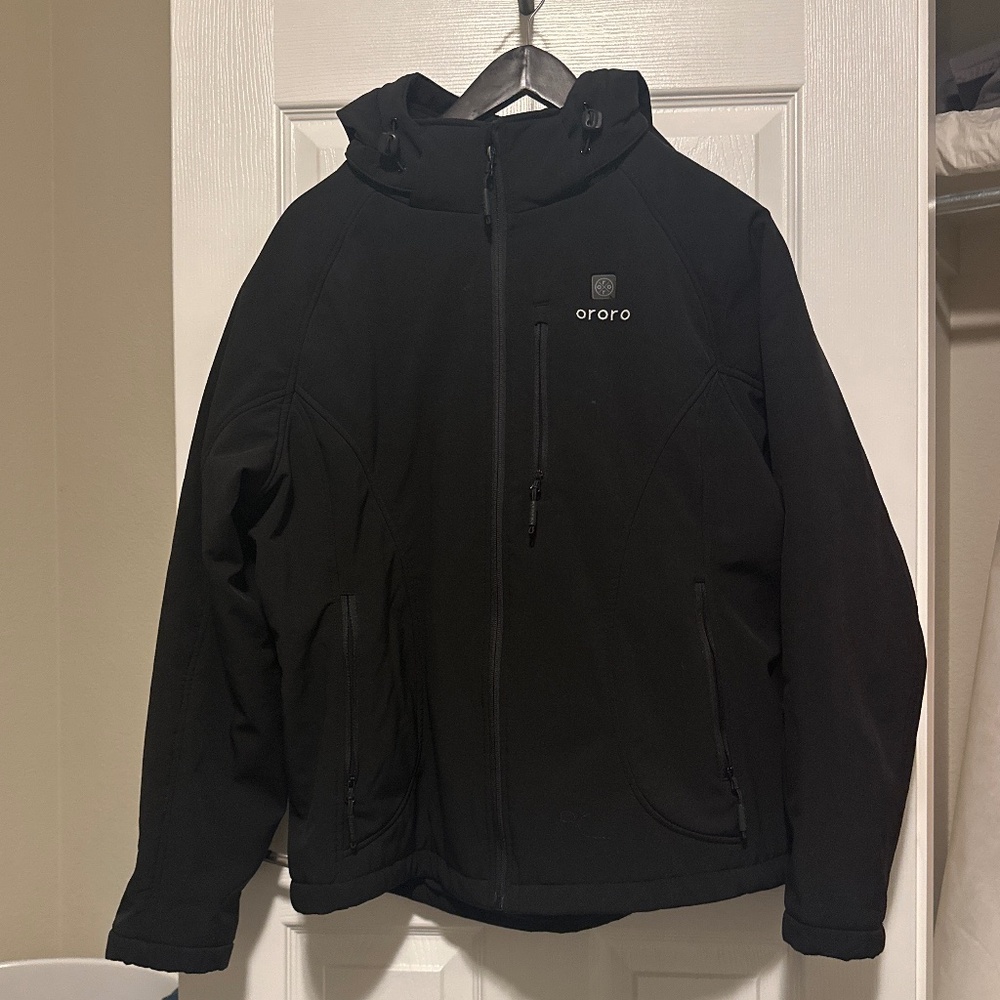 Black Ororo Heated Jacket - L